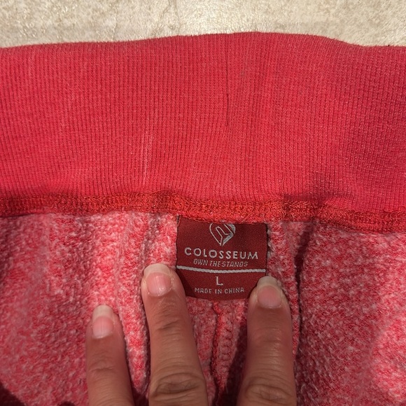 Y2K Colosseum Wisconsin Badgers Crop Capri Sweatpants Joggers L Sweats - Picture 2 of 6